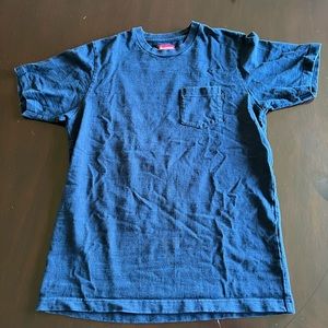 Navy blue supreme pocket t